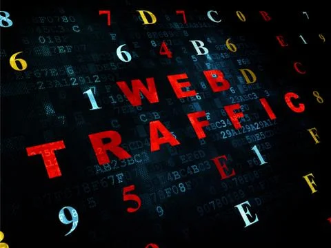 Web design concept: Web Traffic on Digital background Stock-Illustration