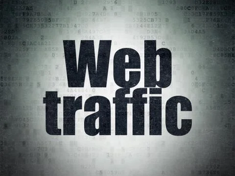 Web design concept: Web Traffic on Digital Paper background 库存插图