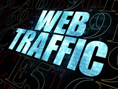 Web design concept: Web Traffic on Digital background Stock Illustration