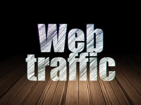 Web design concept: Web Traffic in grunge dark room Stock-Illustration