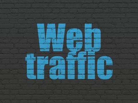 Web design concept: Web Traffic on wall background Stock-Illustration
