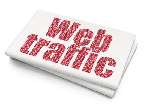 Web design concept: Web Traffic on Blank Newspaper background Stock-Illustration