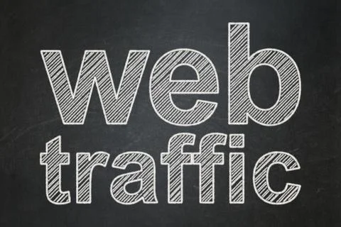 Web design concept: Web Traffic on chalkboard background Stock Illustration