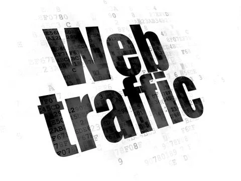 Web design concept: Web Traffic on Digital background 库存插图