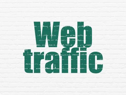 Web design concept: Web Traffic on wall background イラスト素材