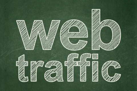 Web design concept: Web Traffic on chalkboard background Stock-Illustration