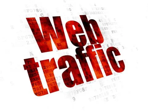 Web design concept: Web Traffic on Digital background イラスト素材