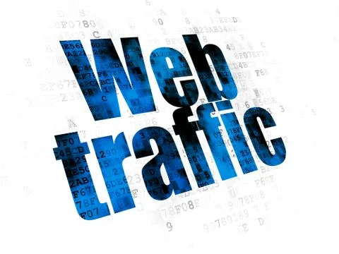 Web design concept: Web Traffic on Digital background Illustrazione stock