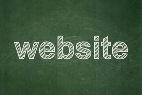 Web design concept: Website on chalkboard background Illustrazione stock