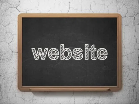 Web design concept: Website on chalkboard background Stock Illustration