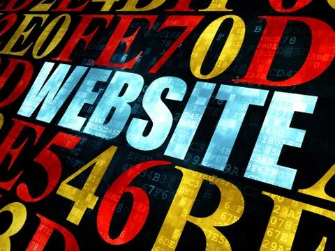 Web design concept: Website on Digital background 库存插图