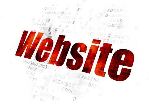 Web design concept: Website on Digital background 库存插图