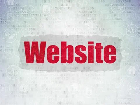 Web design concept: Website on Digital Data Paper background Stock Illustration