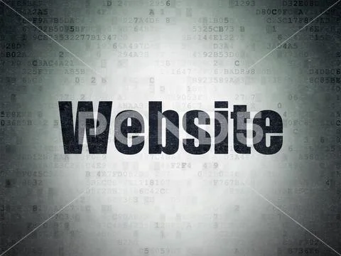 Web design concept: Website on Digital Data Paper background 스톡 일러스트