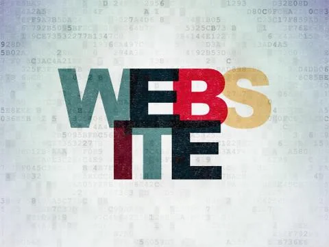 Web design concept: Website on Digital Data Paper background Stock Illustration