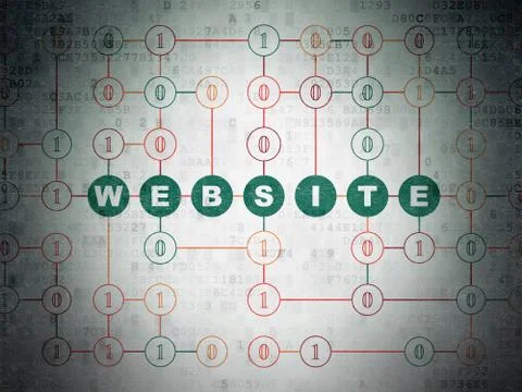 Web design concept: Website on Digital Data Paper background Stock Illustration