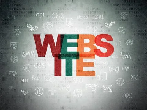 Web design concept: Website on Digital Data Paper background Stock Illustration