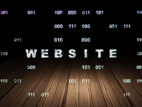 Web design concept: Website in grunge dark room Stockillustratie