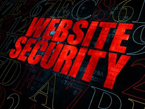 Web design concept: Website Security on Digital background 스톡 일러스트