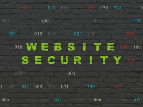 Web design concept: Website Security on wall background Stock Illustration