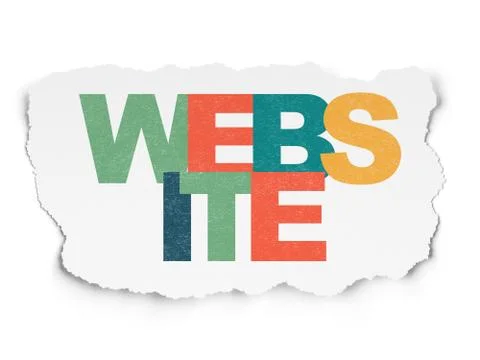 Web design concept: Website on Torn Paper background Stock-Illustration