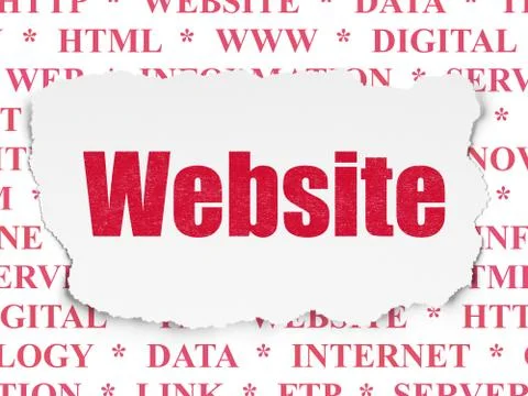 Web design concept: Website on Torn Paper background Stock Illustration