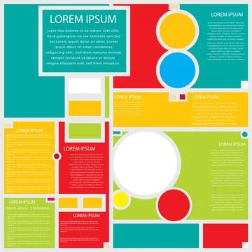 Web design Conceptual web page design in shapes and colors. Copyright: xZo... Foto stock