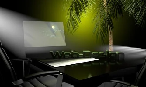 Web design daily routine illustration Stock Illustration