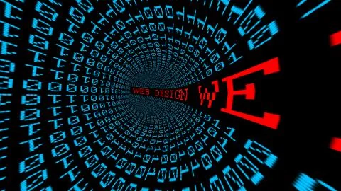Web design data tunnel Illustrazione stock