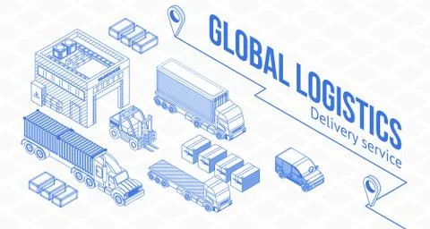 Web design for delivery service Stock Illustration