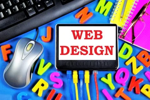 Web design-designing and creating user interfaces for websites Stock Photos