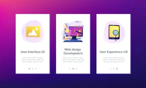 Web design development app interface template Stock Illustration