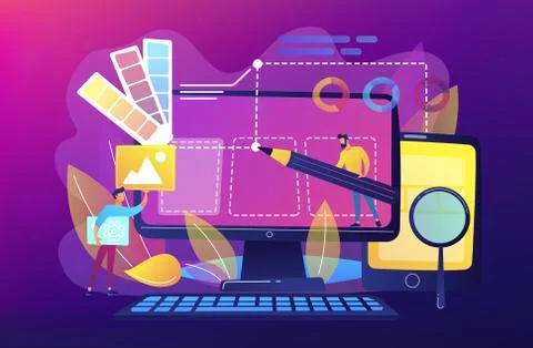 Web design development concept vector illustration Stock Illustration