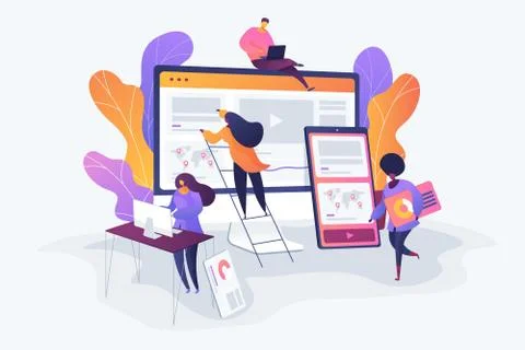 Web design development concept vector illustration イラスト素材
