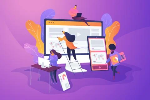 Web design development concept vector illustration イラスト素材