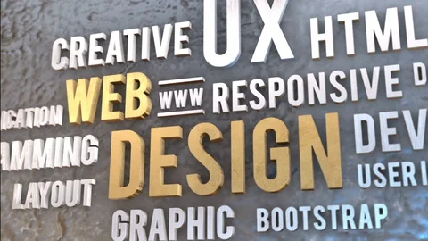 Web design development graphic concept video Stock Footage 121512986