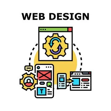 Web design development process for responsive platforms Illustrazione stock