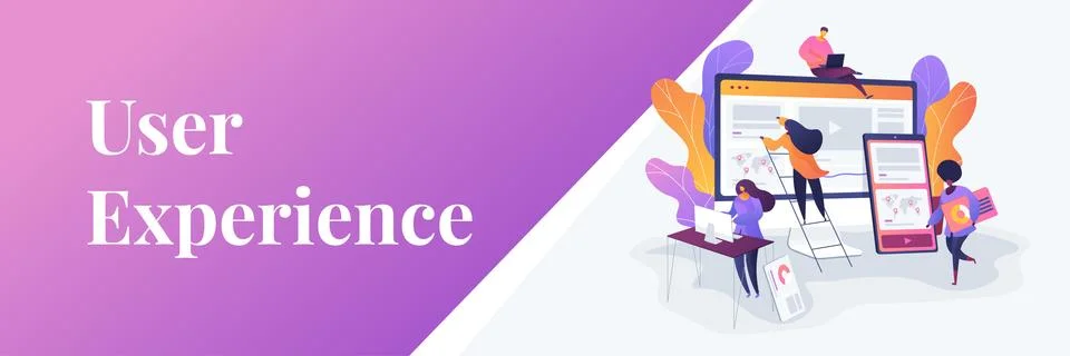 Web design development web banner concept. Stock Illustration