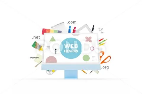 Web design display mockup scene creator PSD Template