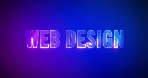 Web design. Electric lightning words. Logotype Stock Footage 135079755