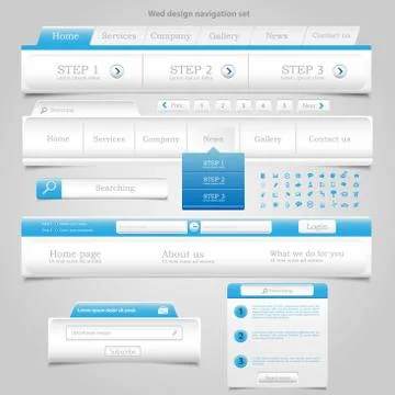 Web design element frame template Illustrazione stock