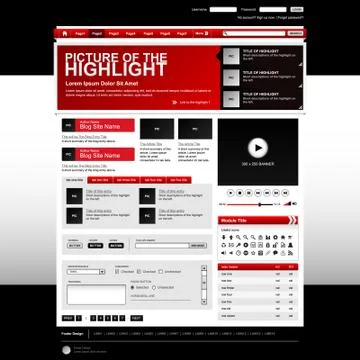 Web Design Element Template Stock Illustration