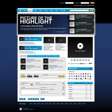 Web Design Element Template Stock Illustration