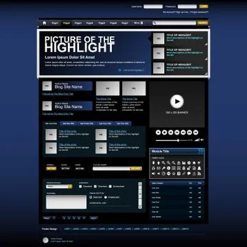Web Design Element Template Stock Illustration