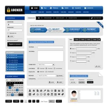 Web Design Element Template Stock Illustration