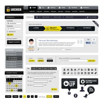 Web Design Element Template Illustrazione stock