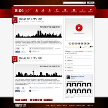 Web Design Element Template Stock Illustration