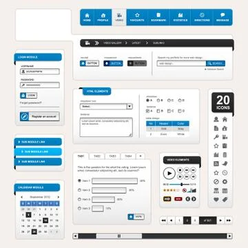 Web Design Element Template Illustrazione stock