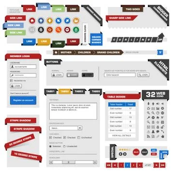 Web Design Element Template Stock Illustration