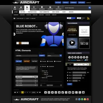 Web Design Element Template Illustrazione stock